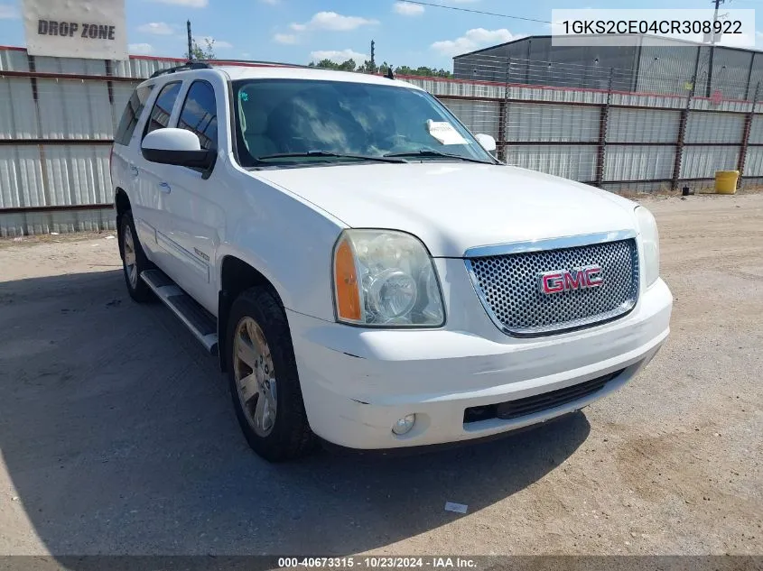 2012 GMC Yukon Slt VIN: 1GKS2CE04CR308922 Lot: 40673315