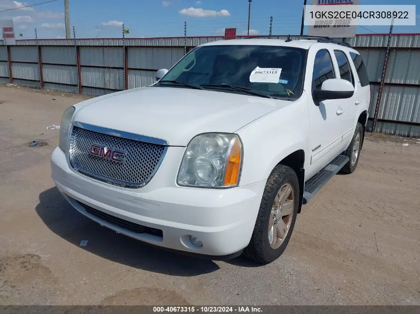 2012 GMC Yukon Slt VIN: 1GKS2CE04CR308922 Lot: 40673315