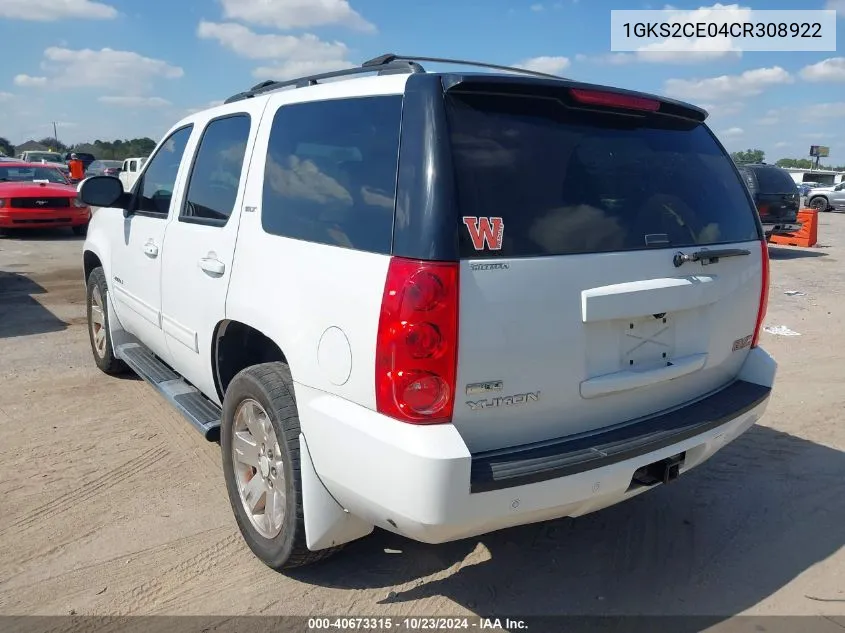 2012 GMC Yukon Slt VIN: 1GKS2CE04CR308922 Lot: 40673315