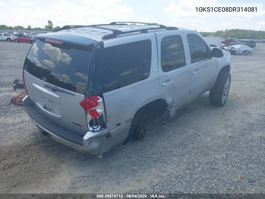 2013 GMC Yukon Slt VIN: 1GKS1CE08DR314081 Lot: 39578712