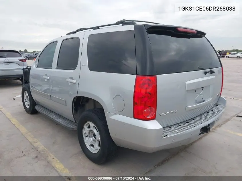 2013 GMC Yukon Slt VIN: 1GKS1CE06DR268038 Lot: 39830086