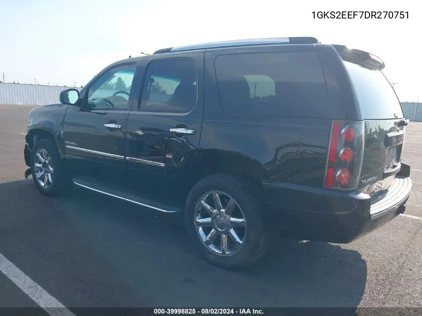 2013 GMC Yukon Denali VIN: 1GKS2EEF7DR270751 Lot: 39998825