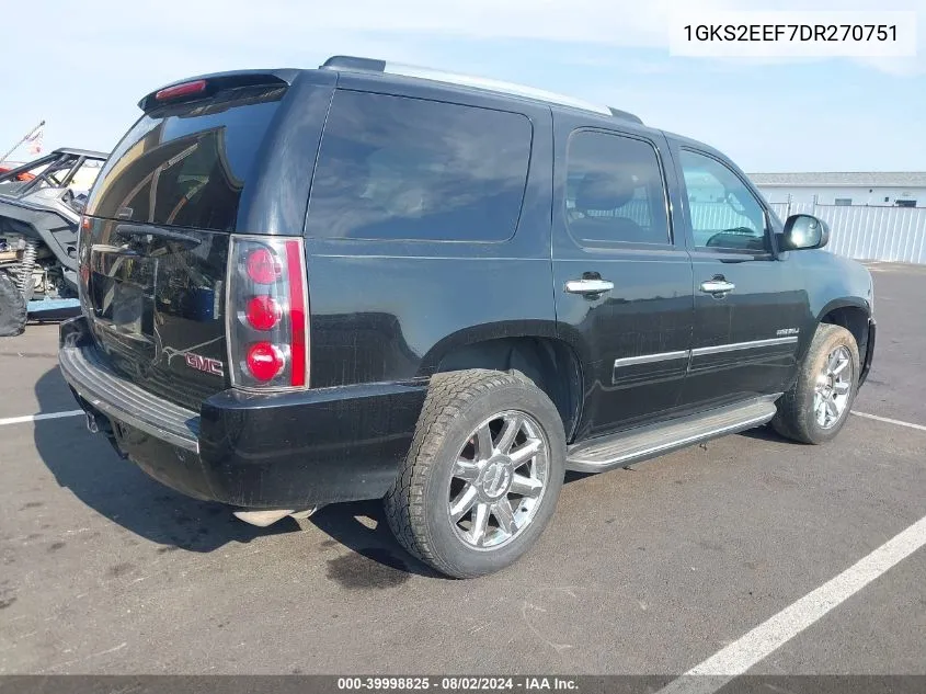 2013 GMC Yukon Denali VIN: 1GKS2EEF7DR270751 Lot: 39998825