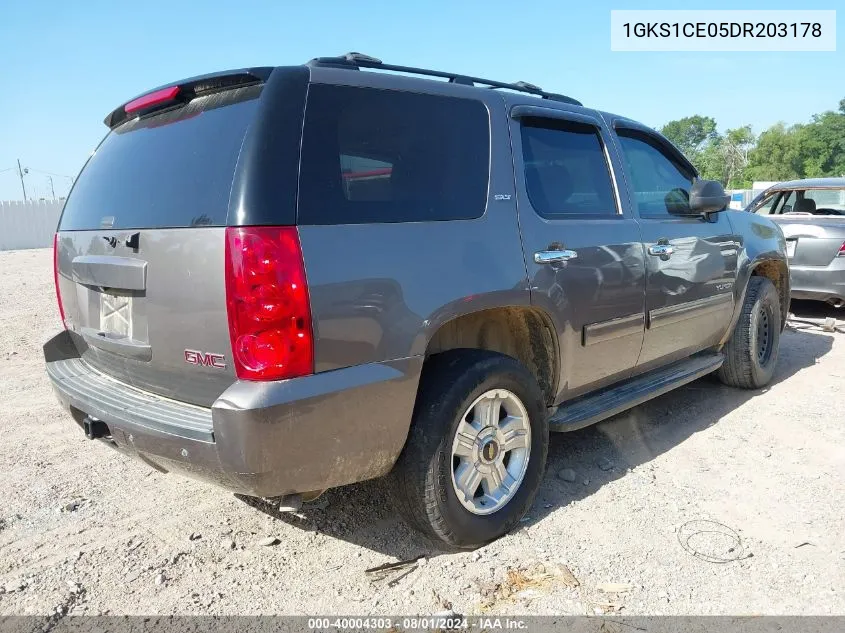 2013 GMC Yukon Slt VIN: 1GKS1CE05DR203178 Lot: 40004303