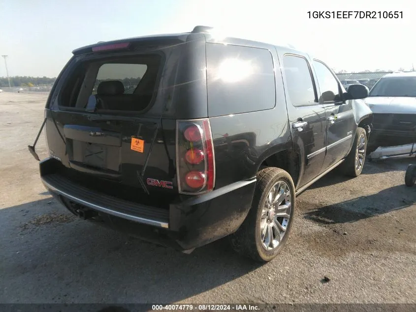 2013 GMC Yukon Denali VIN: 1GKS1EEF7DR210651 Lot: 40074779