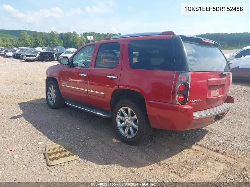 2013 GMC Yukon Denali VIN: 1GKS1EEF5DR152488 Lot: 40223155