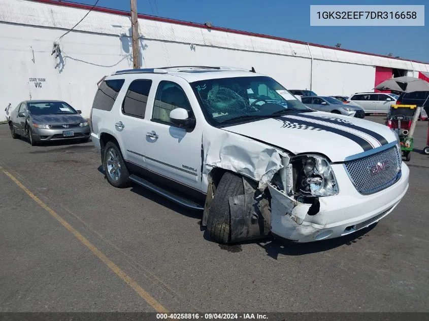 2013 GMC Yukon Denali VIN: 1GKS2EEF7DR316658 Lot: 40258816