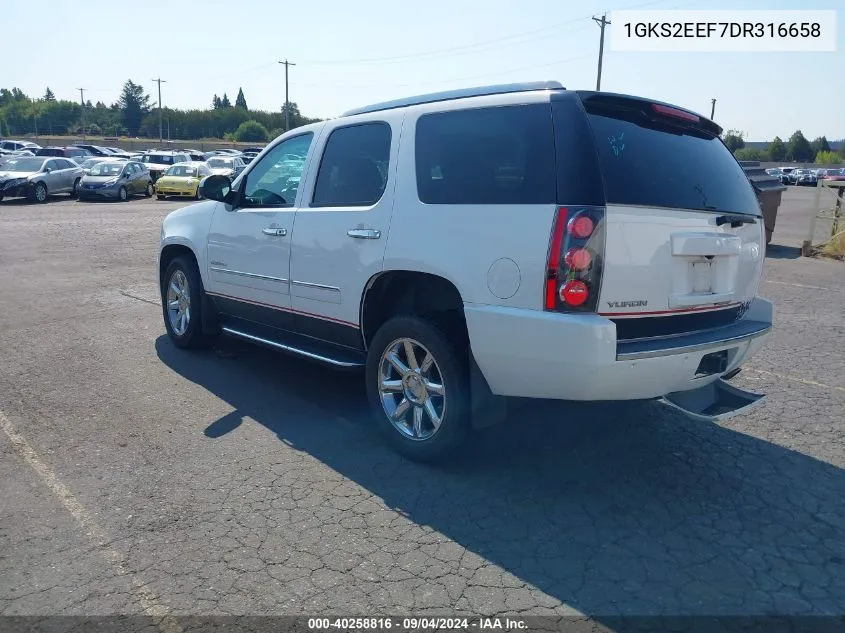 2013 GMC Yukon Denali VIN: 1GKS2EEF7DR316658 Lot: 40258816