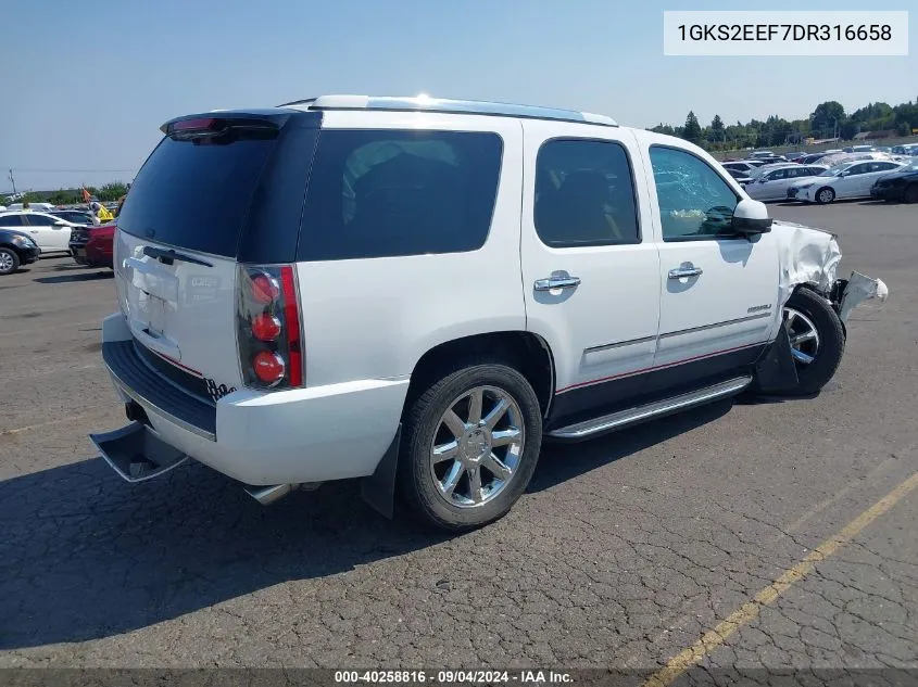 2013 GMC Yukon Denali VIN: 1GKS2EEF7DR316658 Lot: 40258816