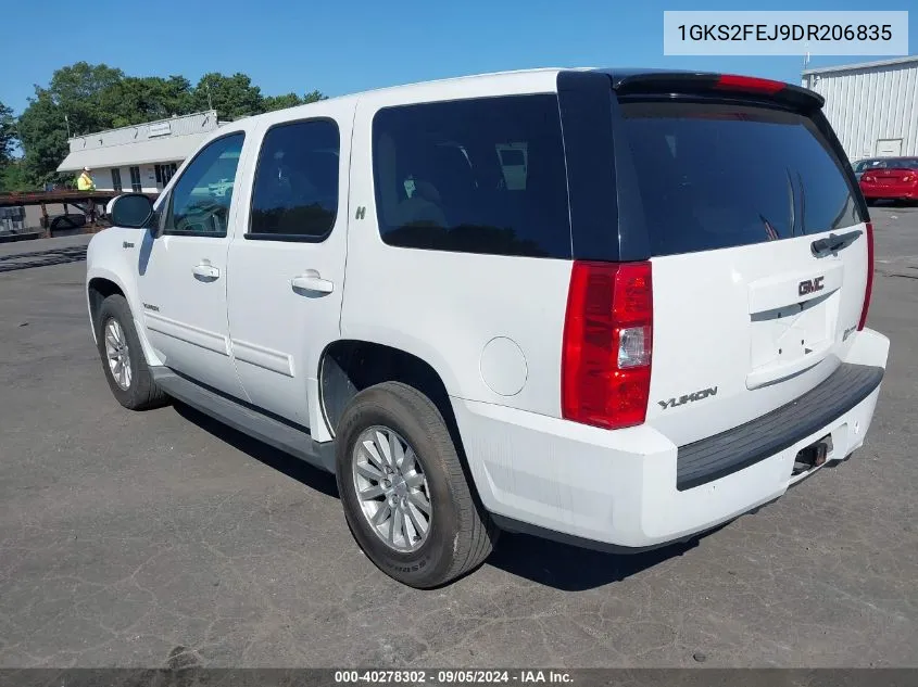 2013 GMC Yukon Hybrid VIN: 1GKS2FEJ9DR206835 Lot: 40278302