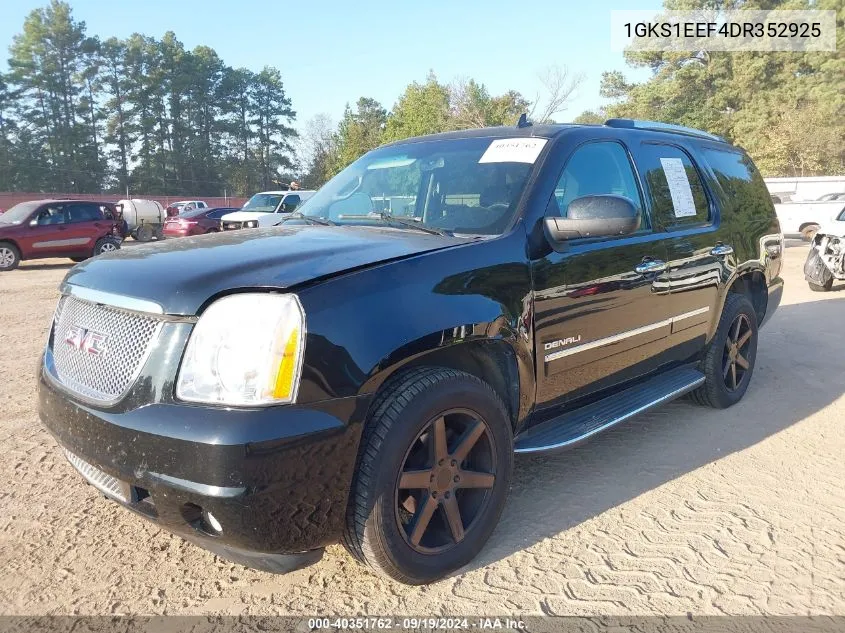 2013 GMC Yukon Denali VIN: 1GKS1EEF4DR352925 Lot: 40351762