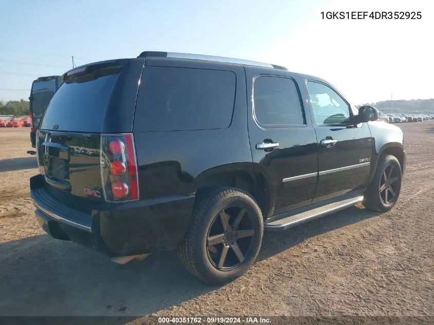 2013 GMC Yukon Denali VIN: 1GKS1EEF4DR352925 Lot: 40351762