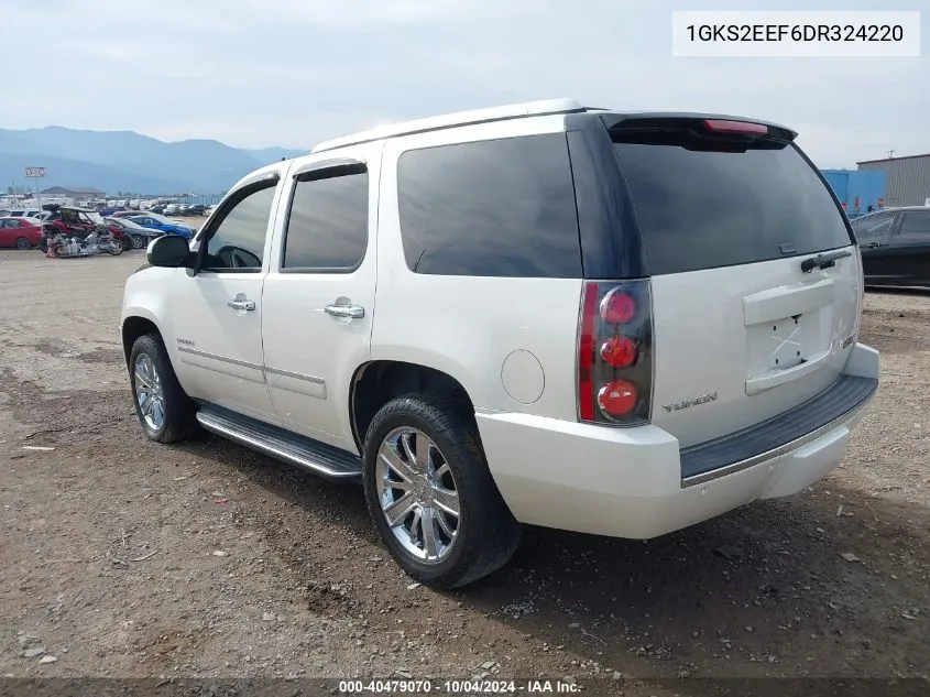 2013 GMC Yukon Denali VIN: 1GKS2EEF6DR324220 Lot: 40479070