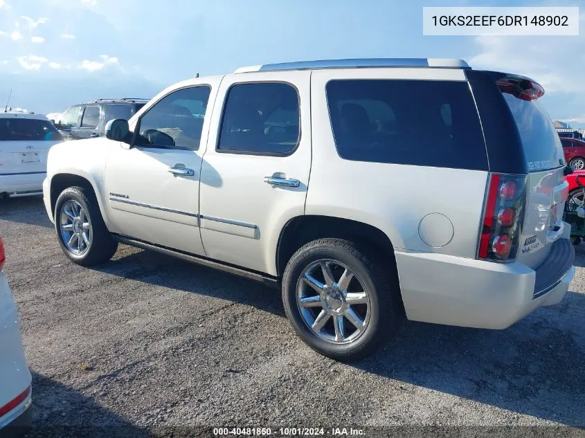 2013 GMC Yukon Denali VIN: 1GKS2EEF6DR148902 Lot: 40481850