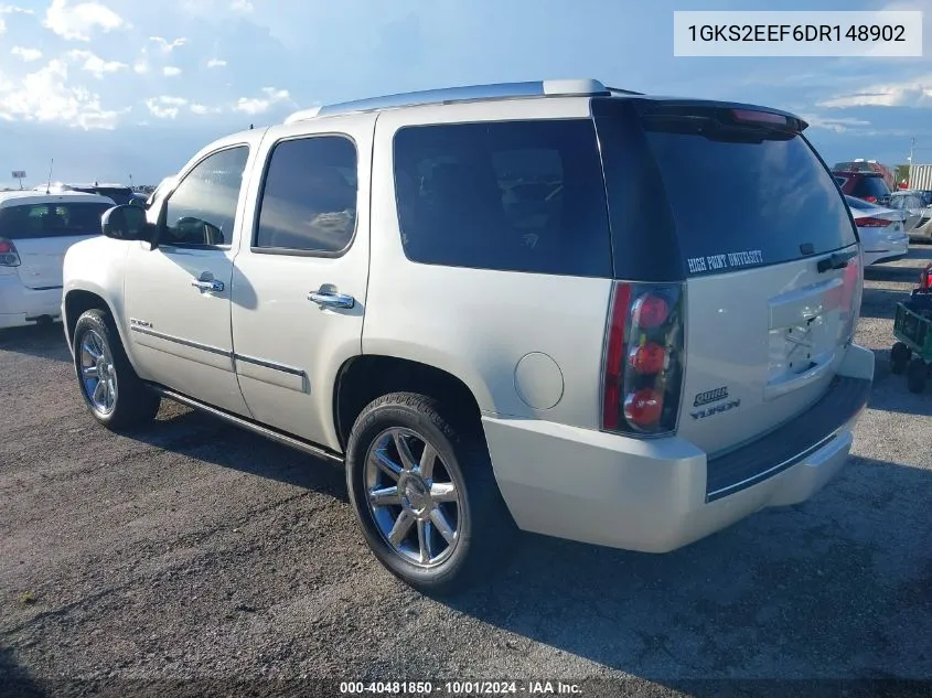 2013 GMC Yukon Denali VIN: 1GKS2EEF6DR148902 Lot: 40481850