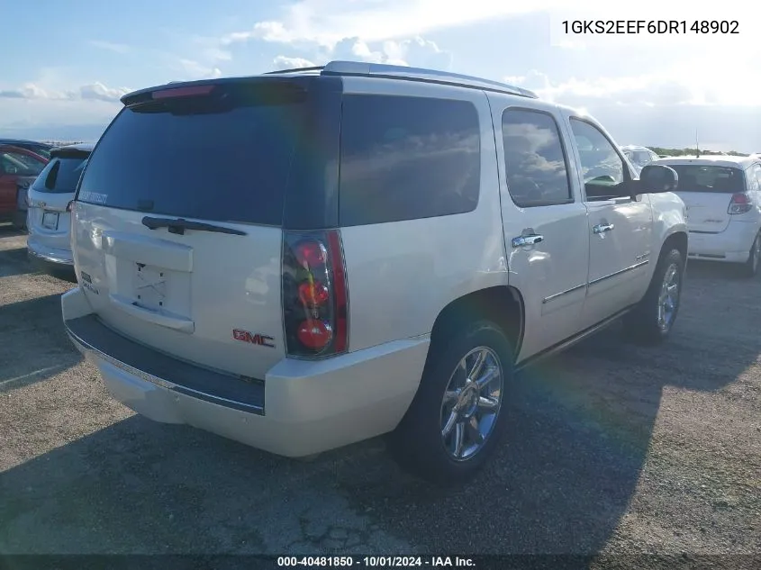 2013 GMC Yukon Denali VIN: 1GKS2EEF6DR148902 Lot: 40481850