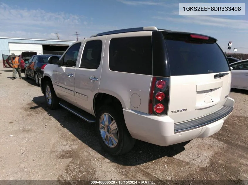 2013 GMC Yukon Denali VIN: 1GKS2EEF8DR333498 Lot: 40606528