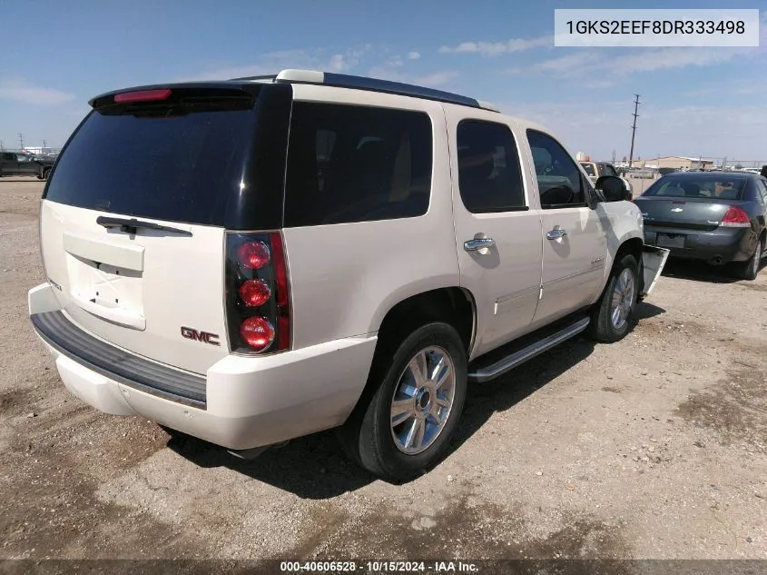 2013 GMC Yukon Denali VIN: 1GKS2EEF8DR333498 Lot: 40606528