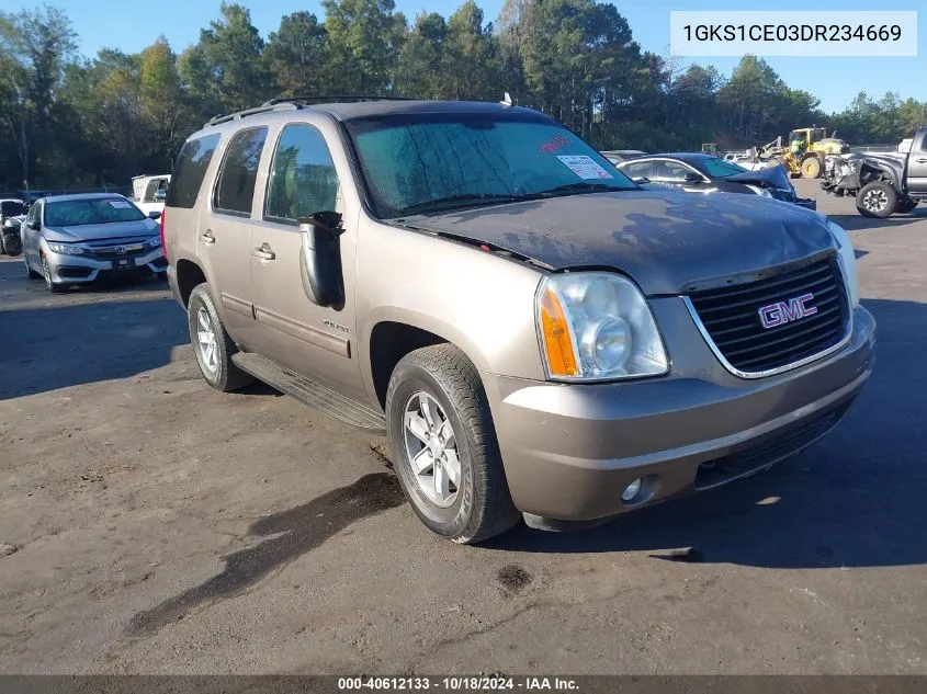 2013 GMC Yukon Slt VIN: 1GKS1CE03DR234669 Lot: 40612133