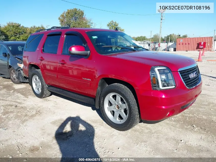 2013 GMC Yukon Slt VIN: 1GKS2CE07DR108196 Lot: 40643675