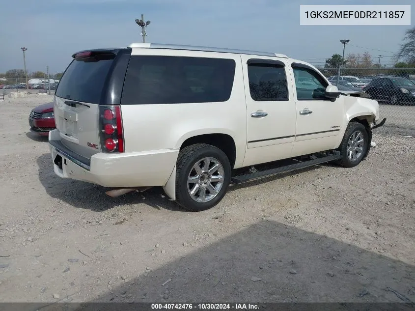 2013 GMC Yukon Xl 1500 Denali VIN: 1GKS2MEF0DR211857 Lot: 40742476