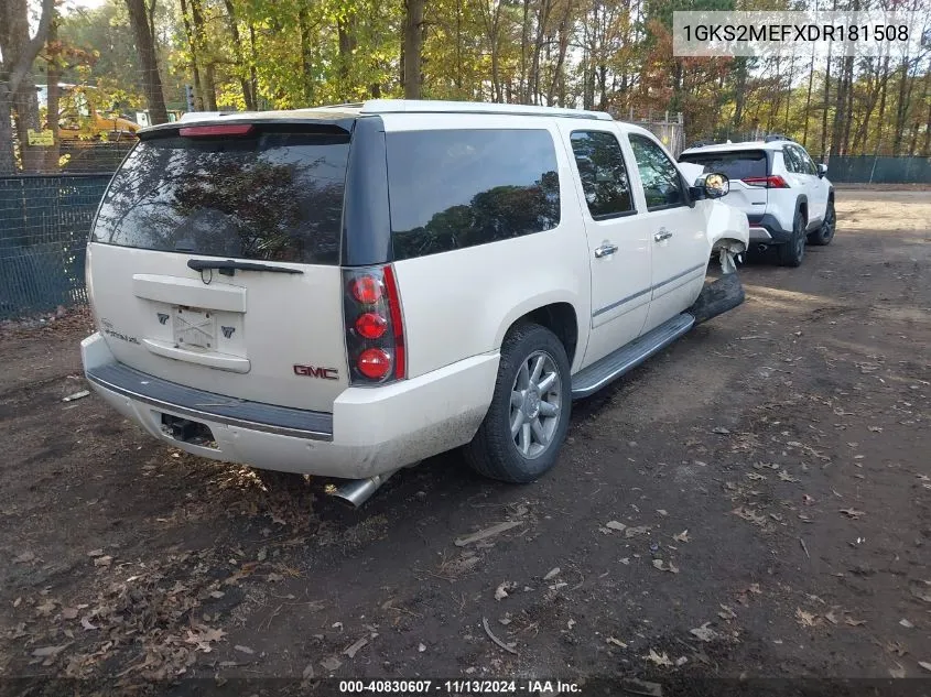 2013 GMC Yukon Xl 1500 Denali VIN: 1GKS2MEFXDR181508 Lot: 40830607