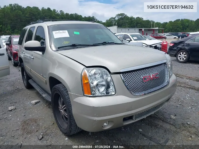 2014 GMC Yukon Slt VIN: 1GKS1CE07ER194632 Lot: 39945585