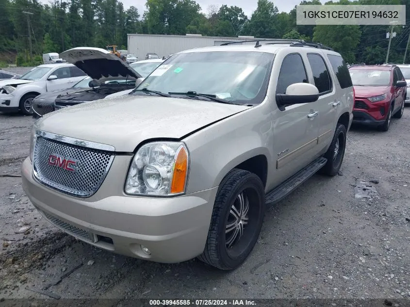 2014 GMC Yukon Slt VIN: 1GKS1CE07ER194632 Lot: 39945585