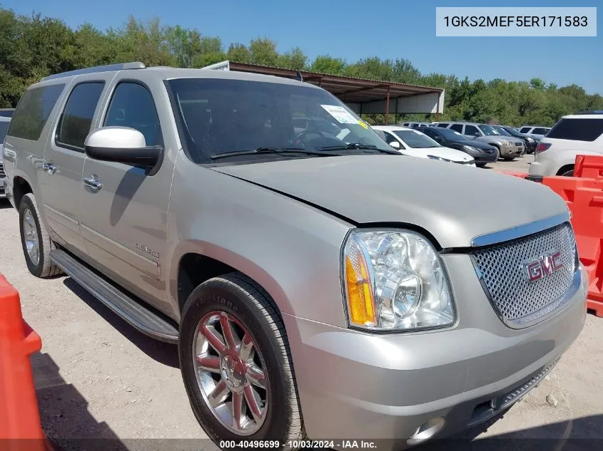 2014 GMC Yukon Xl 1500 Denali VIN: 1GKS2MEF5ER171583 Lot: 40496699