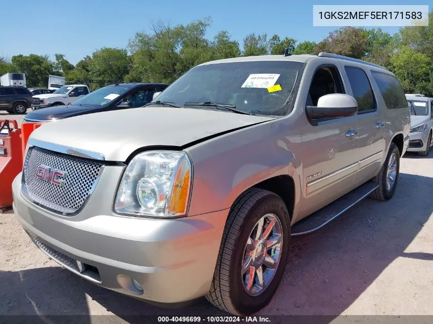 2014 GMC Yukon Xl 1500 Denali VIN: 1GKS2MEF5ER171583 Lot: 40496699