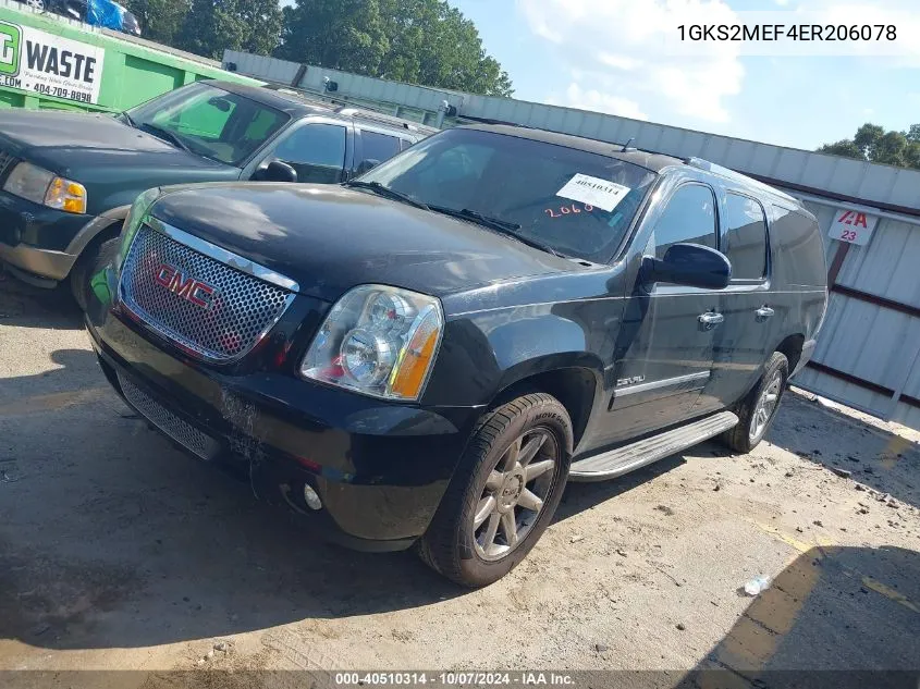 2014 GMC Yukon Xl 1500 Denali VIN: 1GKS2MEF4ER206078 Lot: 40510314