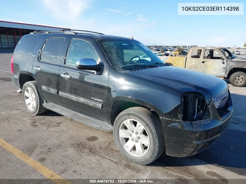 2014 GMC Yukon Slt VIN: 1GKS2CE03ER114398 Lot: 40676782