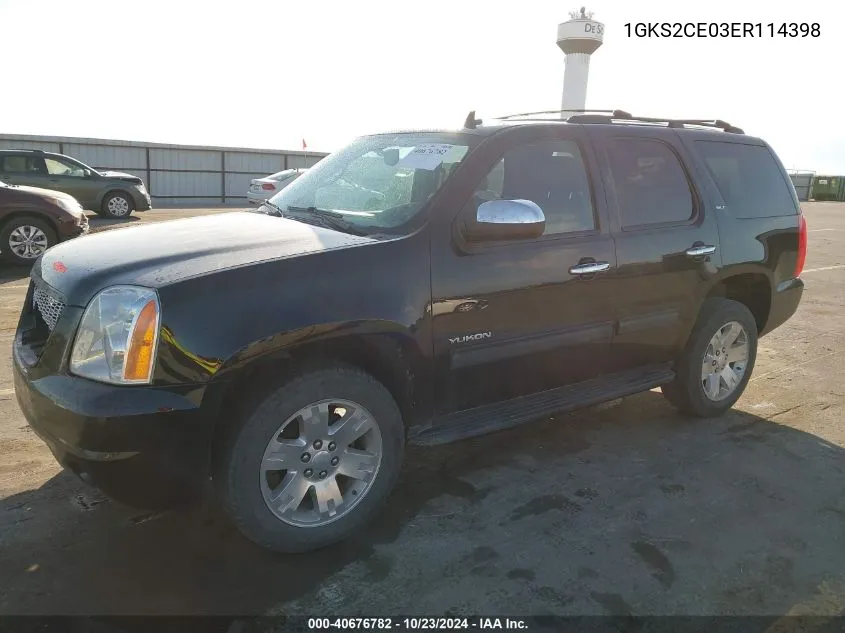 2014 GMC Yukon Slt VIN: 1GKS2CE03ER114398 Lot: 40676782