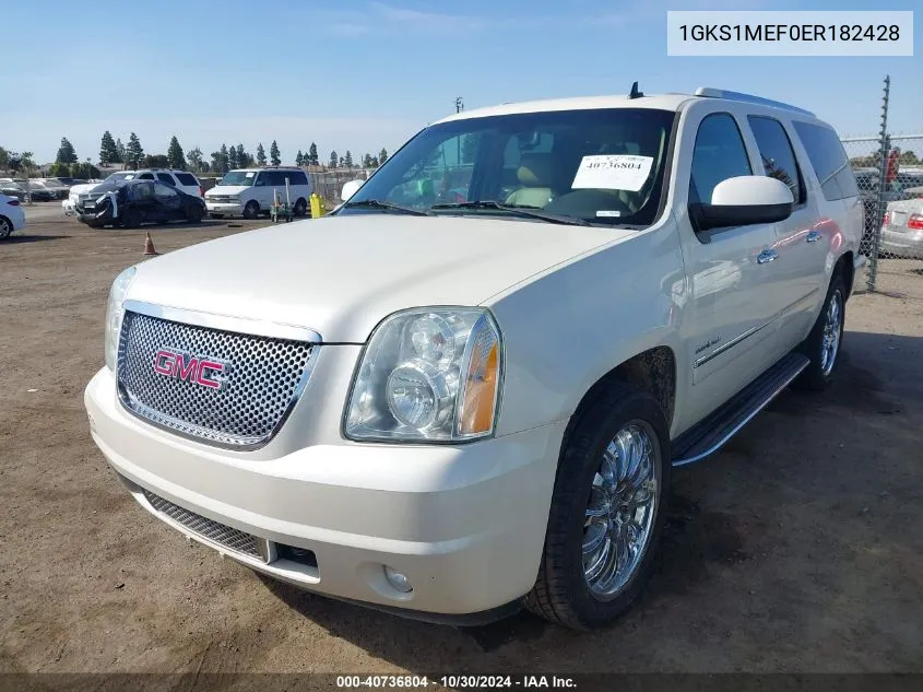 2014 GMC Yukon Xl 1500 Denali VIN: 1GKS1MEF0ER182428 Lot: 40736804