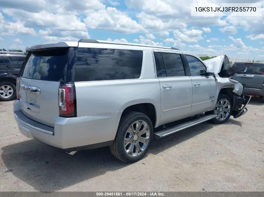 2015 GMC Yukon Xl 1500 Denali VIN: 1GKS1JKJ3FR255770 Lot: 39451661