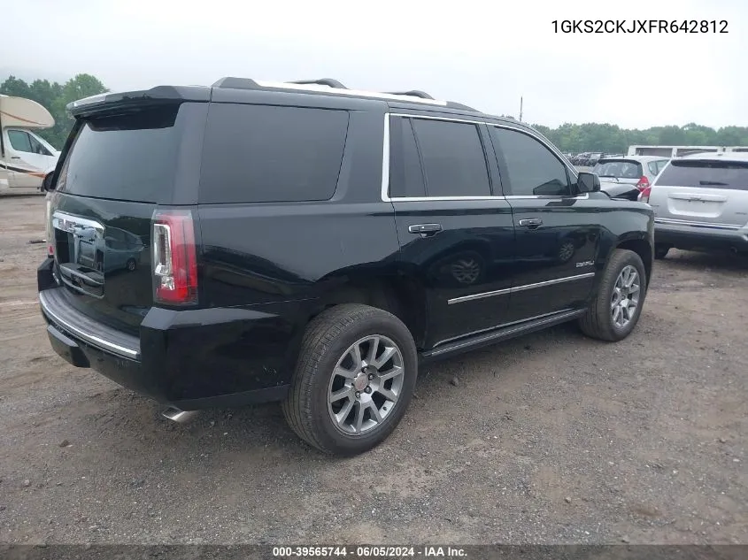 2015 GMC Yukon Denali VIN: 1GKS2CKJXFR642812 Lot: 39565744