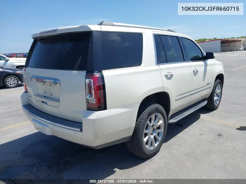 2015 GMC Yukon Denali VIN: 1GKS2CKJ3FR660715 Lot: 39727300