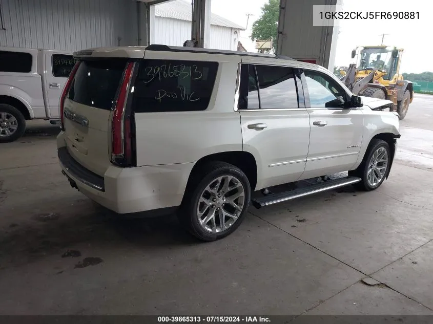 2015 GMC Yukon Denali VIN: 1GKS2CKJ5FR690881 Lot: 39865313