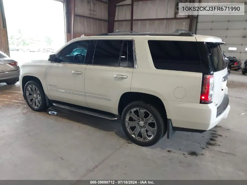 2015 GMC Yukon Denali VIN: 1GKS2CKJ3FR671990 Lot: 39890712