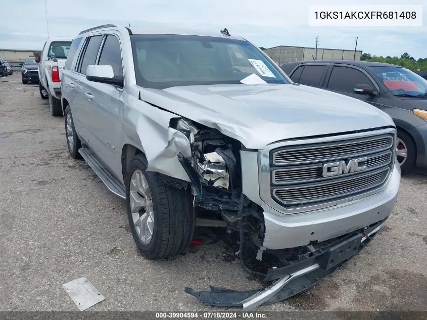 1GKS1AKCXFR681408 2015 GMC Yukon Sle