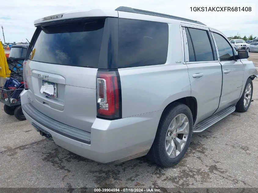 2015 GMC Yukon Sle VIN: 1GKS1AKCXFR681408 Lot: 39904594