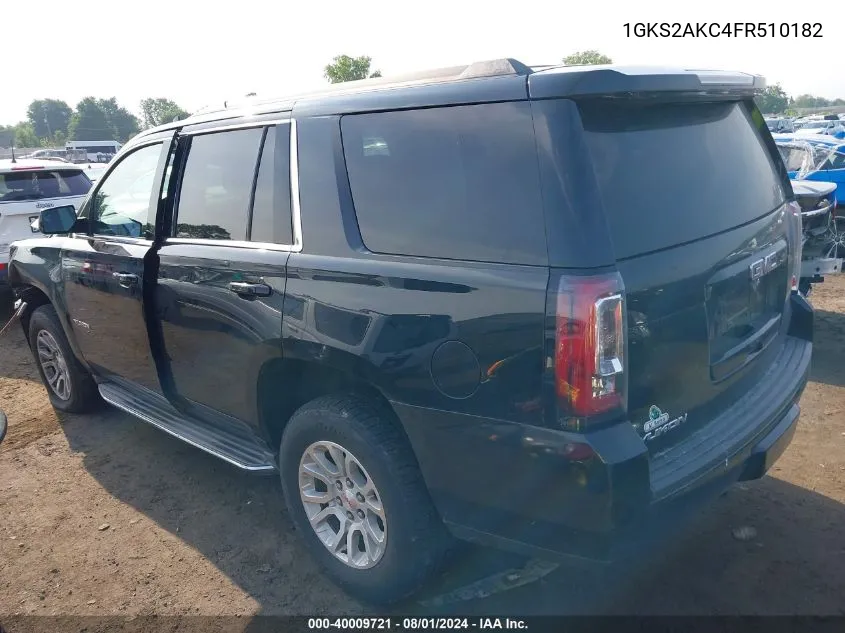 2015 GMC Yukon Sle VIN: 1GKS2AKC4FR510182 Lot: 40009721