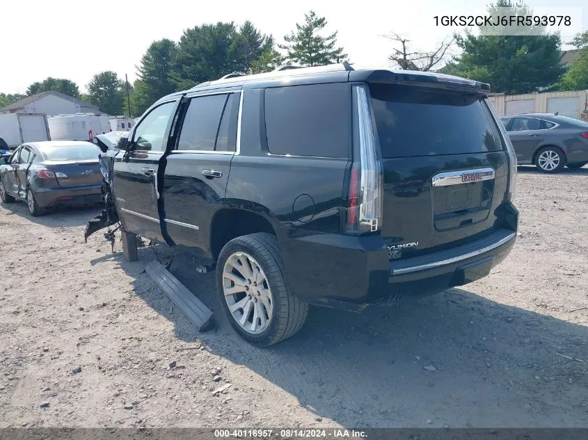 2015 GMC Yukon Denali VIN: 1GKS2CKJ6FR593978 Lot: 40116957