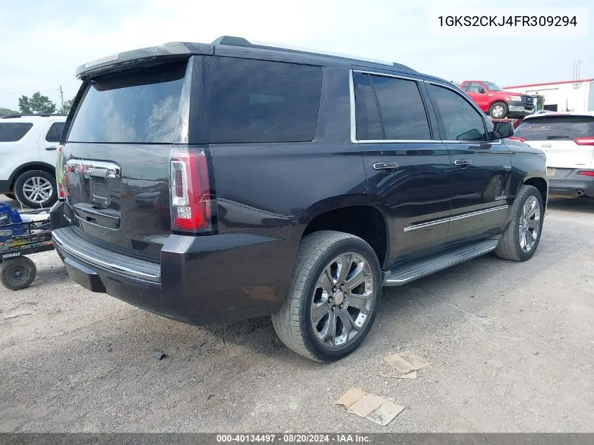 2015 GMC Yukon Denali VIN: 1GKS2CKJ4FR309294 Lot: 40134497