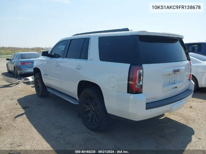 2015 GMC Yukon Sle VIN: 1GKS1AKC9FR138678 Lot: 40160230