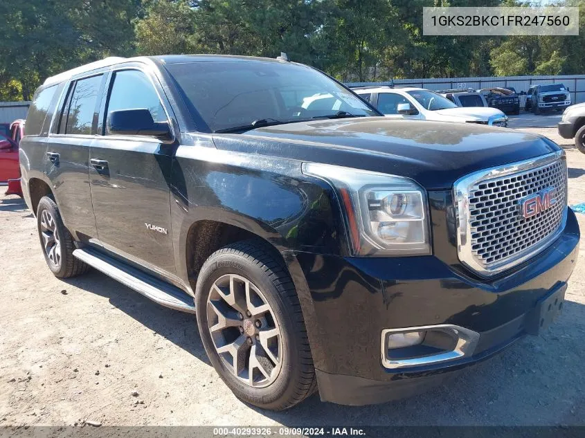 2015 GMC Yukon Slt VIN: 1GKS2BKC1FR247560 Lot: 40293926