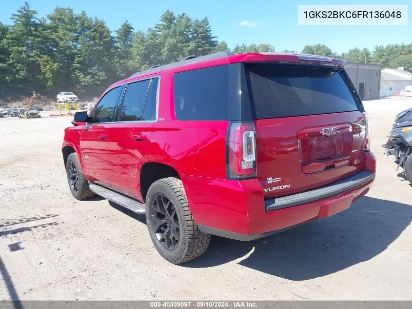 2015 GMC Yukon Slt VIN: 1GKS2BKC6FR136048 Lot: 40309097