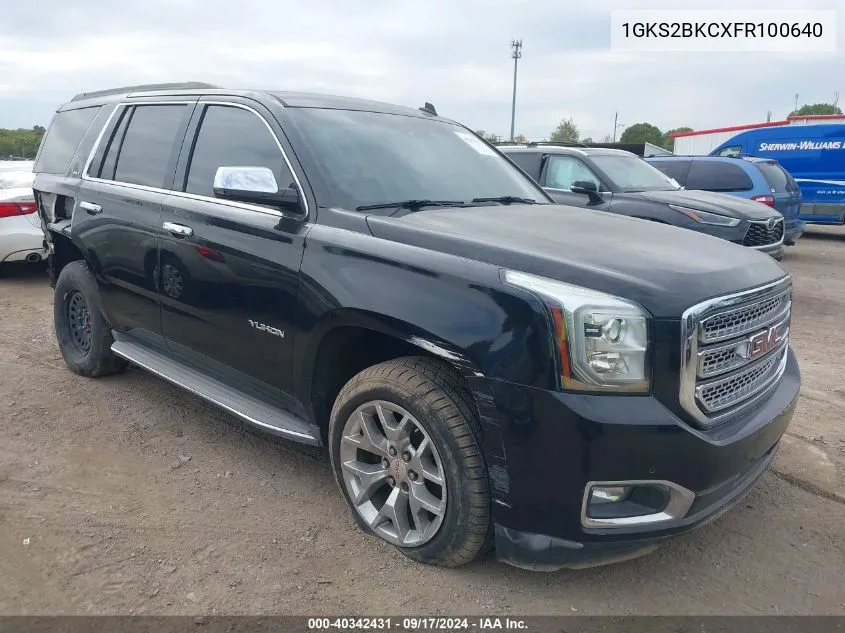 2015 GMC Yukon Slt VIN: 1GKS2BKCXFR100640 Lot: 40342431