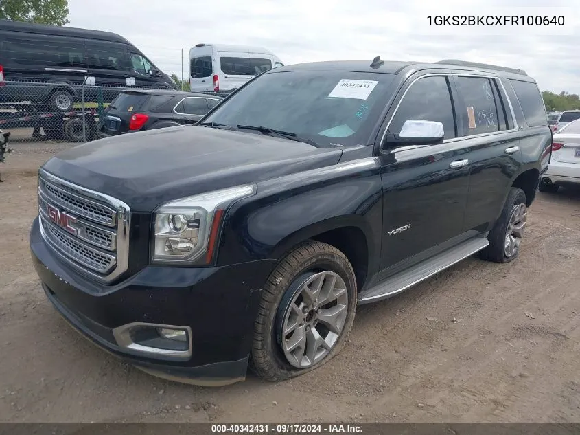 2015 GMC Yukon Slt VIN: 1GKS2BKCXFR100640 Lot: 40342431