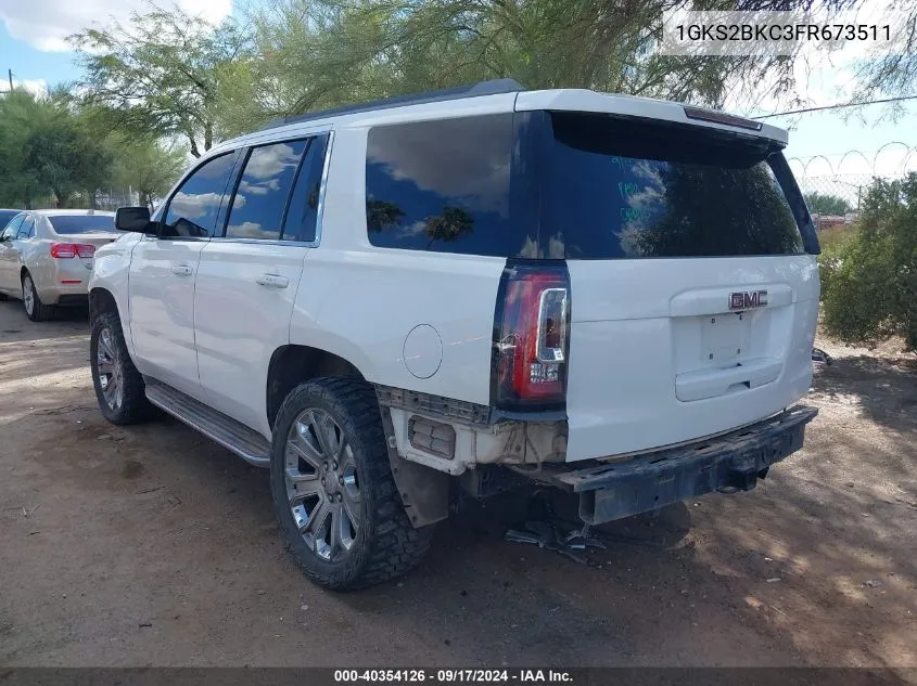 1GKS2BKC3FR673511 2015 GMC Yukon Slt